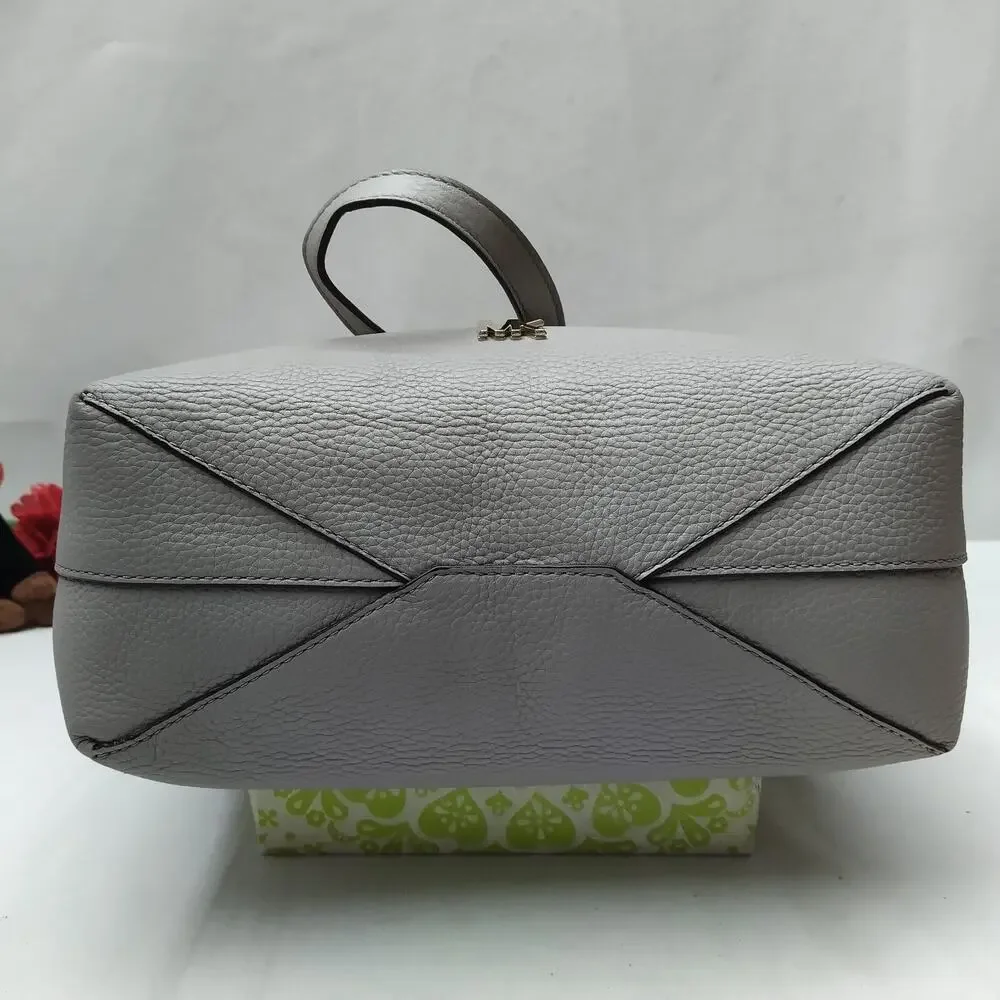 Michael Kors Junie Gray Pebbled Leather Hobo Shoulder Bag